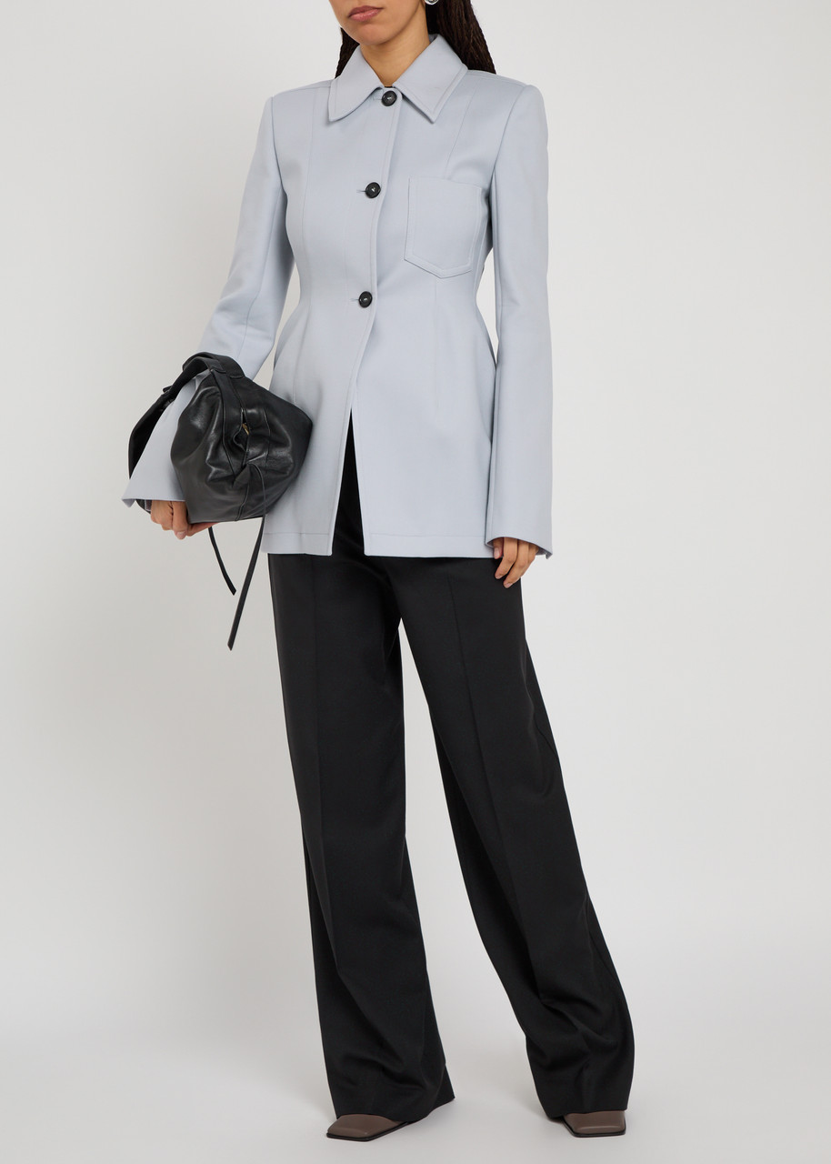 Sportmax Fitted Cotton-blend Jacket – Grey – 12 (UK12 / M)