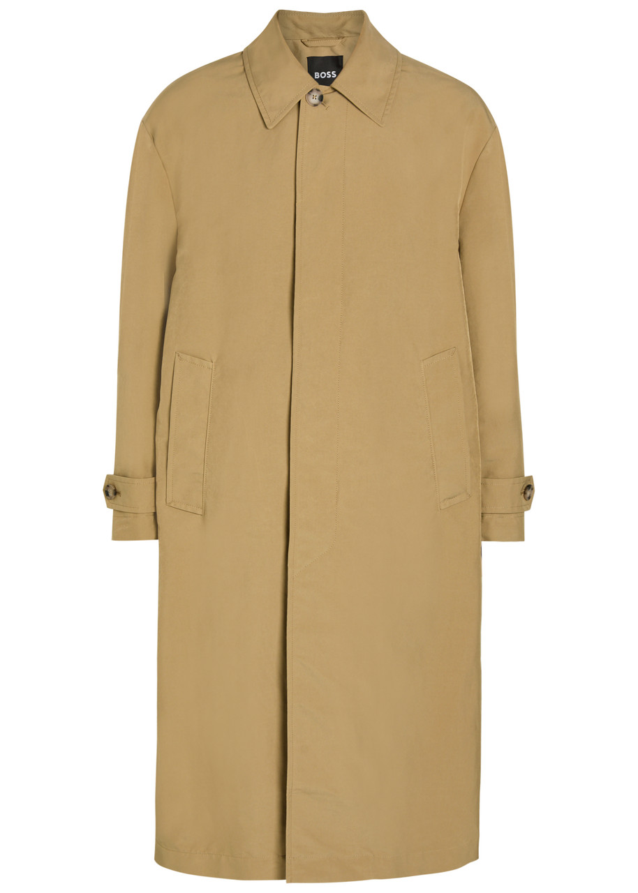 Boss Single-breasted Woven Trench Coat - Khaki - 50 (UK40 / L)