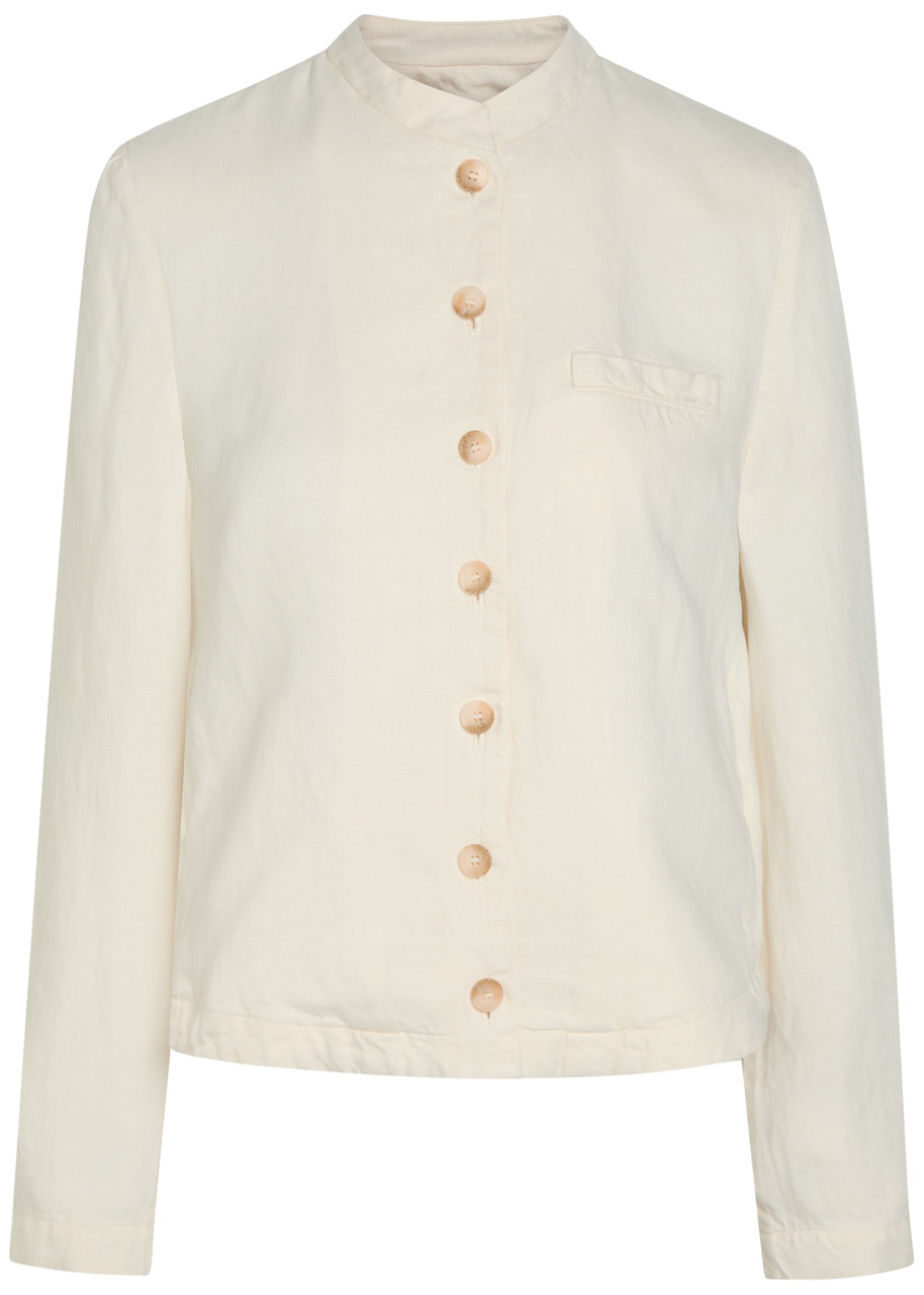 Emporio Armani Woven Jacket - Cream - 40 (UK8 / S)