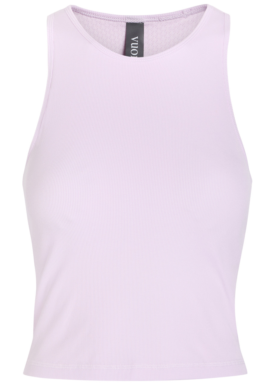 Vuori Pose Plyo Ribbed-knit Tank - Lilac - M (UK12 / M)