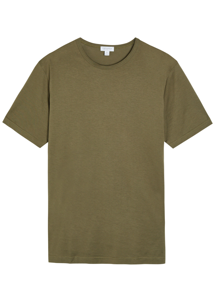 Sunspel Cotton T-shirt - Olive - S