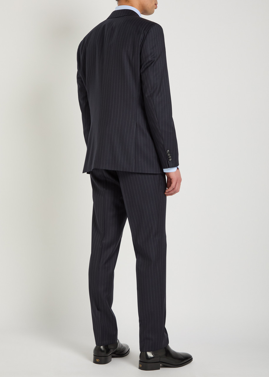  Boss Pinstriped Wool Suit - Navy - 46 (uk36 / S) 