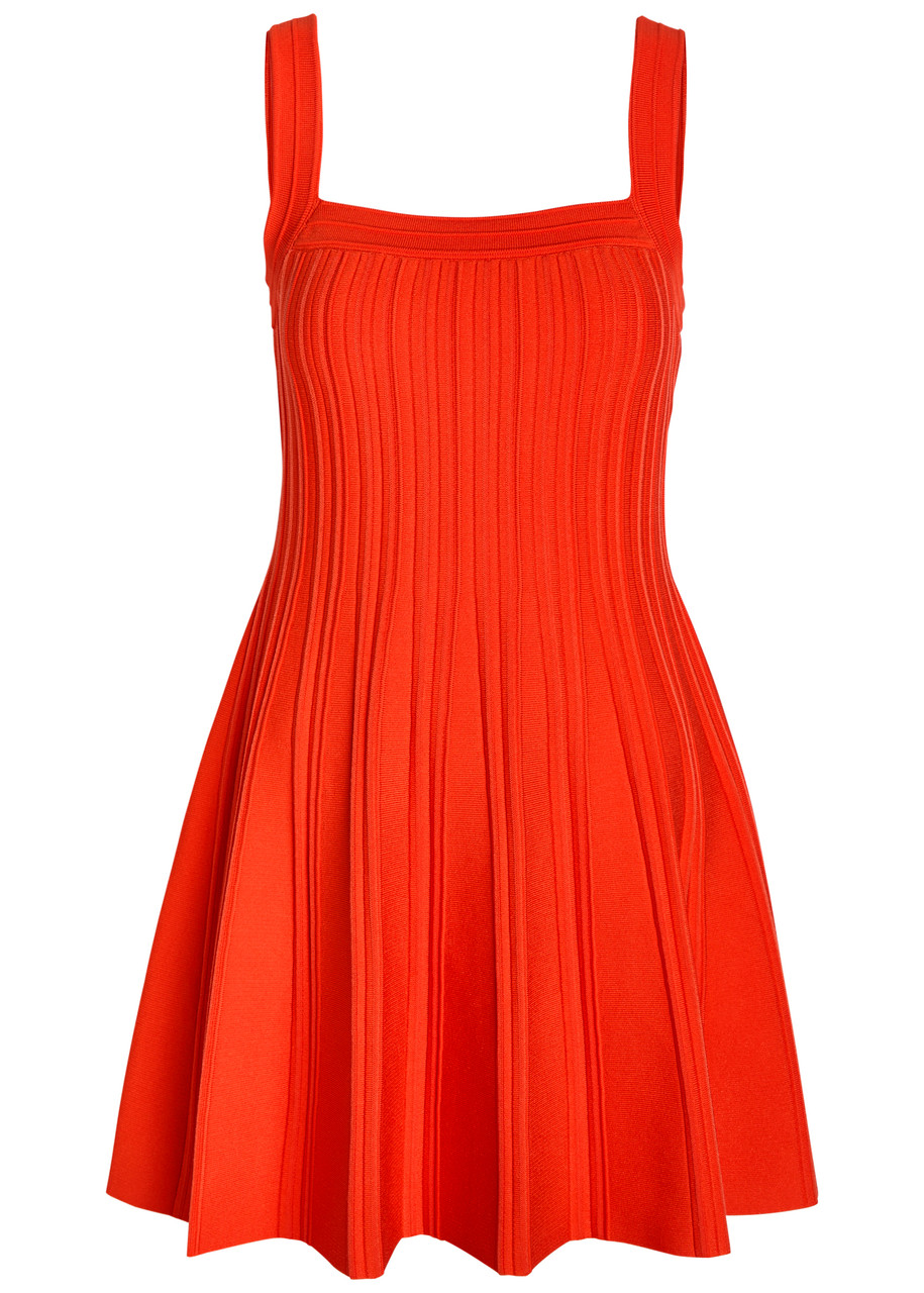 Simkhai Indie Ribbed Knit Mini Dress - Red - L (UK14 / L)