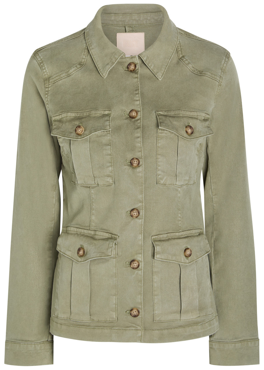 Paige Stacey Stretch-denim Jacket - Green - M (UK12 / M)