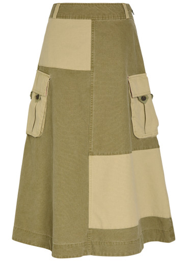 DAMSON MADDER Marcelle Barn cotton canvas midi skirt | Harvey Nichols