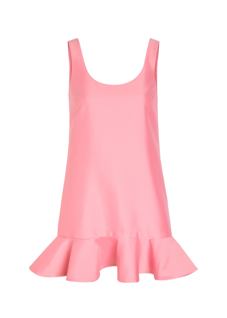 Self-portrait Peplum Taffeta Mini Dress - Pink - 12 (UK12 / M)