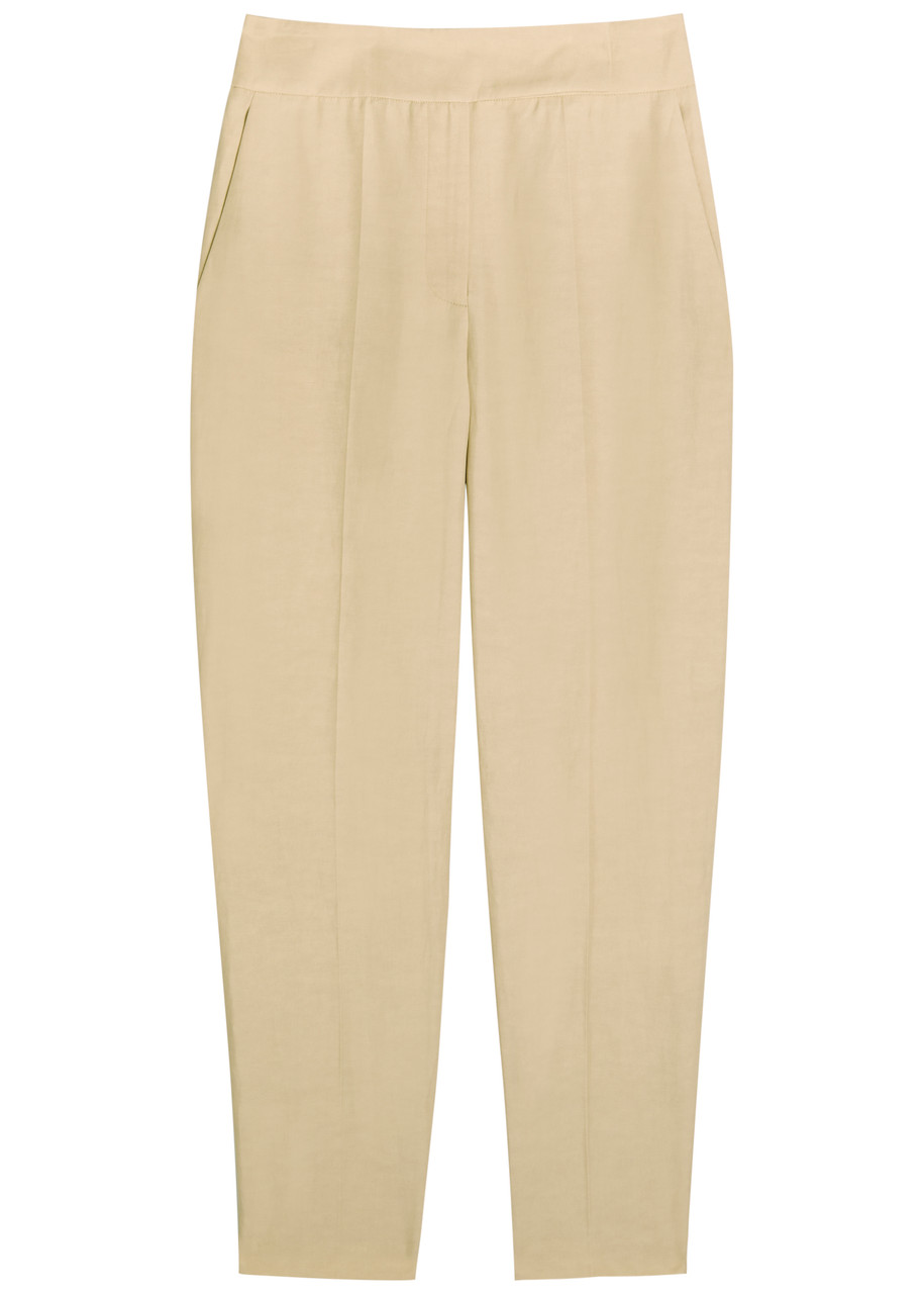 Joseph Aix Tapered-leg Woven Trousers In Sand