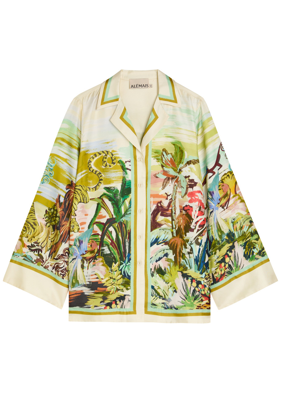 Alemais Jungle Boogie Printed Silk Shirt - Multicoloured - 10 (UK10 / S)