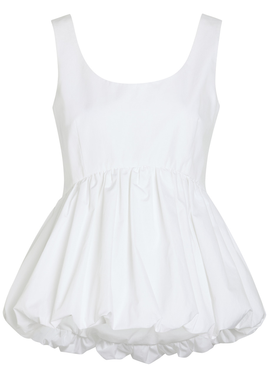 Rohe Peplum-hem Cotton-poplin top - White - 36 (UK8 / S)