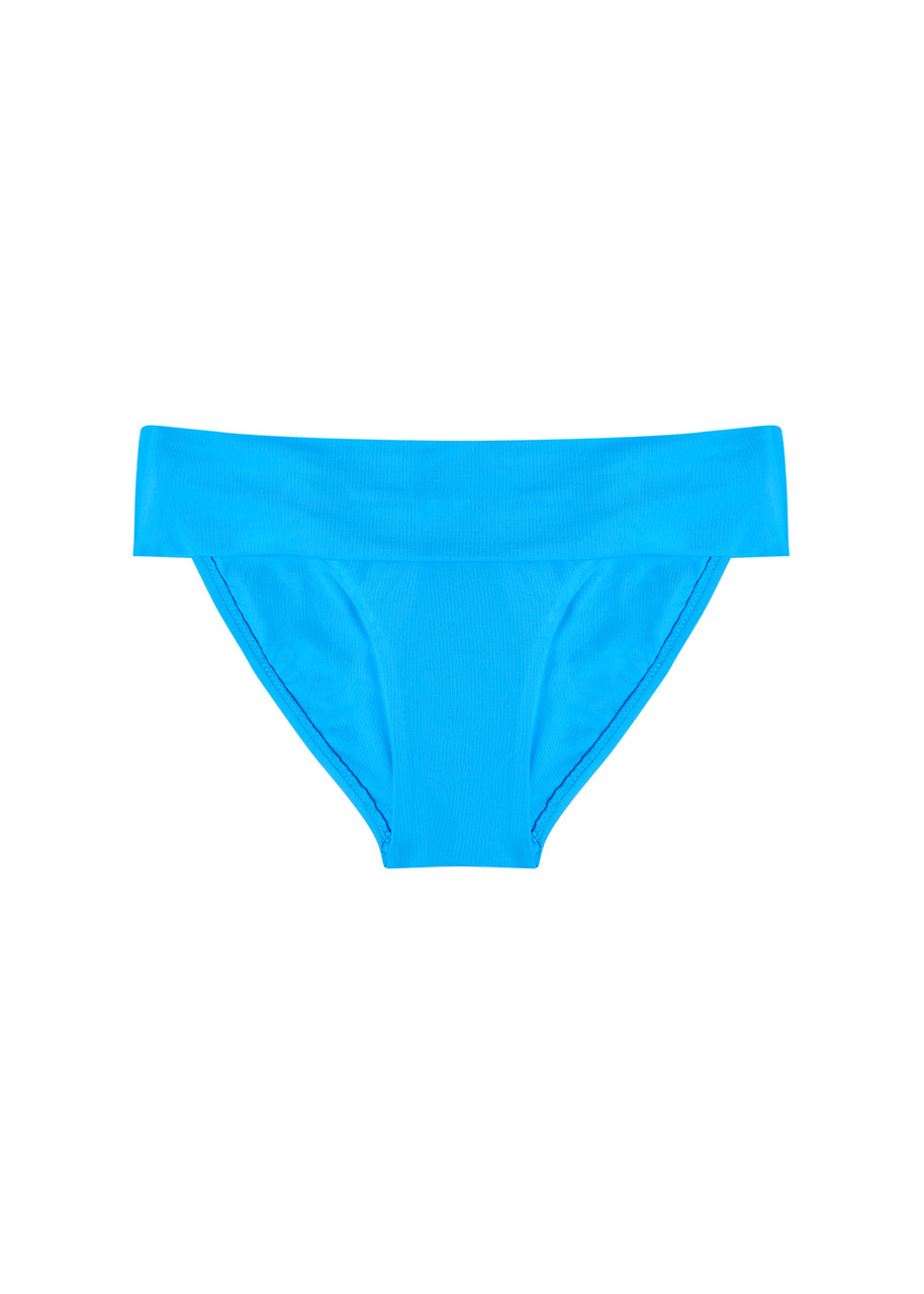 Melissa Odabash Brussels Fold-over Bikini Briefs - Blue - 42 (UK10 / S)