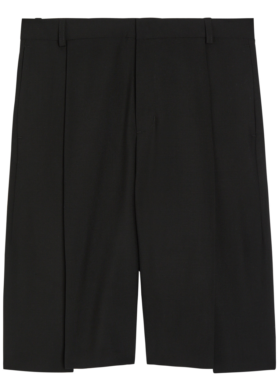Casablanca Pleated Wool Shorts - Black - 46 (IT46 / S)