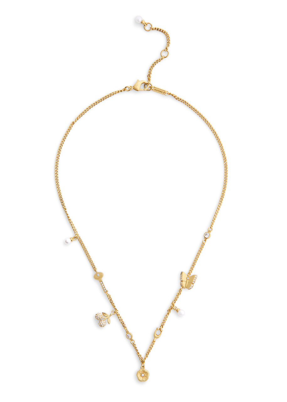  Coach Charm Necklace - Gold - One Size 