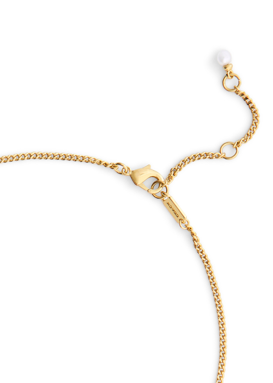  Coach Charm Necklace - Gold - One Size 