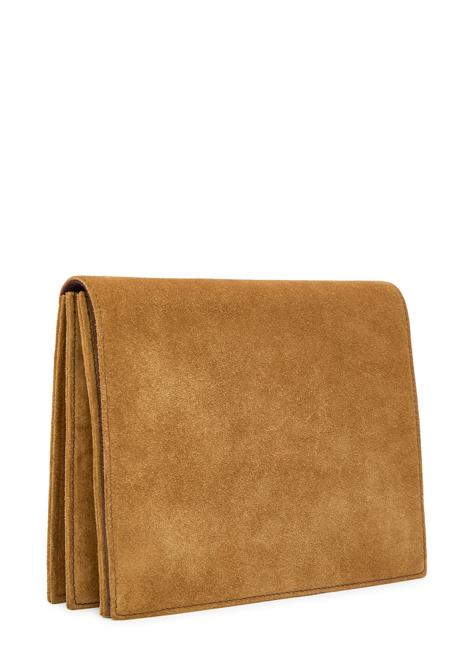 Metier Large Suede Jewellery Pouch – Tan – One Size