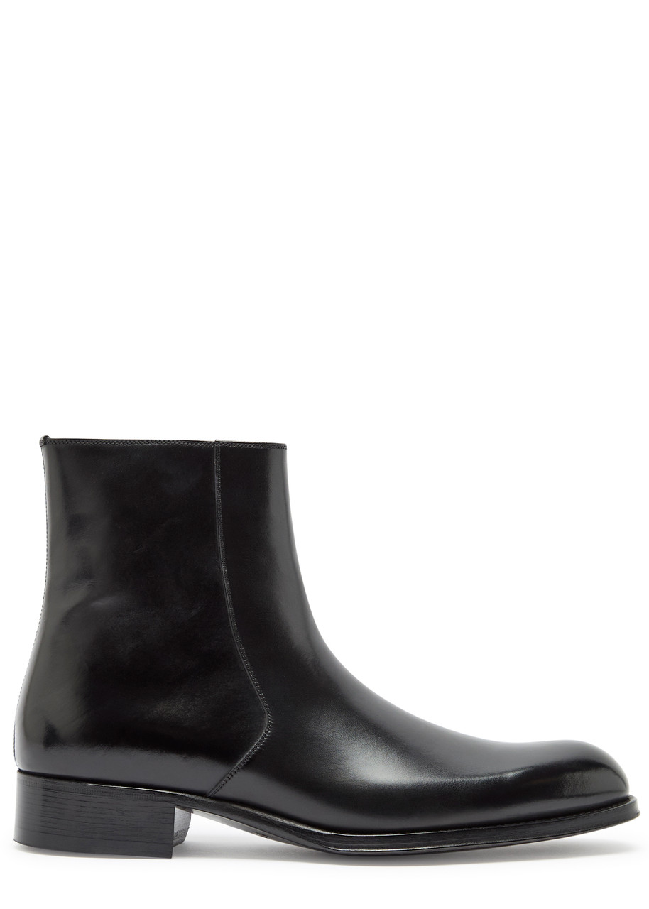 Tom Ford Leather Ankle Boots – Black – 43 (IT43 / UK9) Tom Ford Leather Ankle Boots – Black – 43 (IT43 / UK9)
