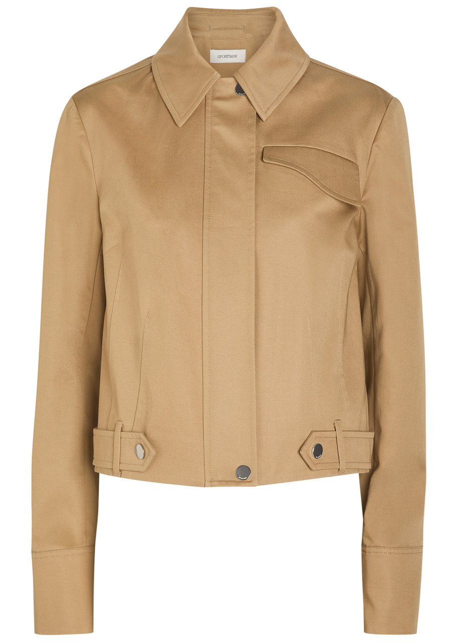 Sportmax Belted Cotton Jacket - Brown - 12 (UK12 / M)