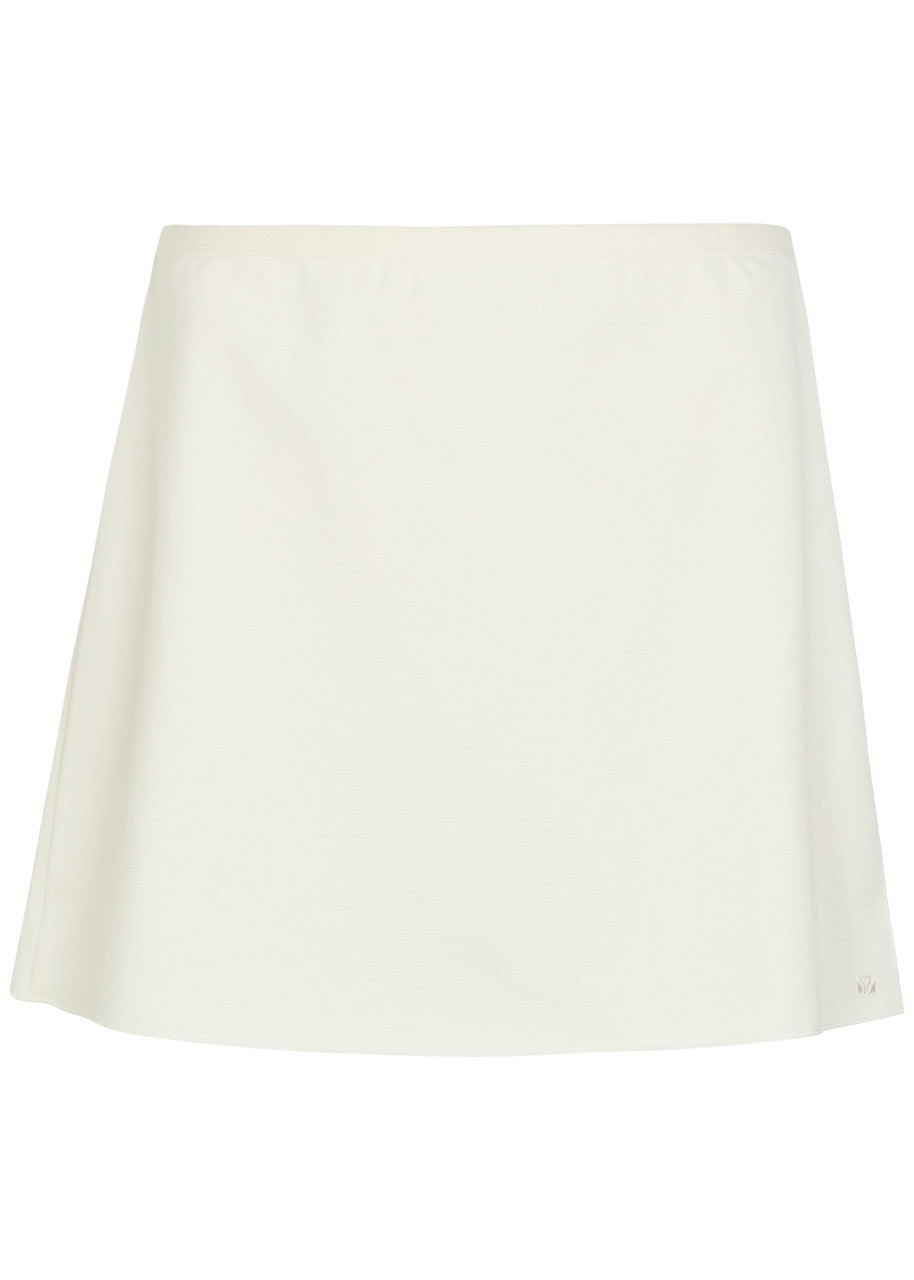 Spence Court Piqu Ponte Mini Tennis Skirt - White