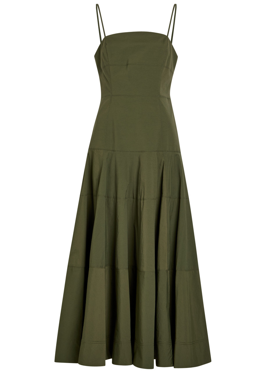 Veronica Beard Ilona Faille Dress - Dark Green - 10 (UK14 / L)