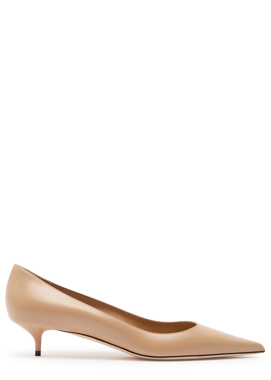 Jimmy Choo Amelia 35 Smoothed Leather Pumps - Beige