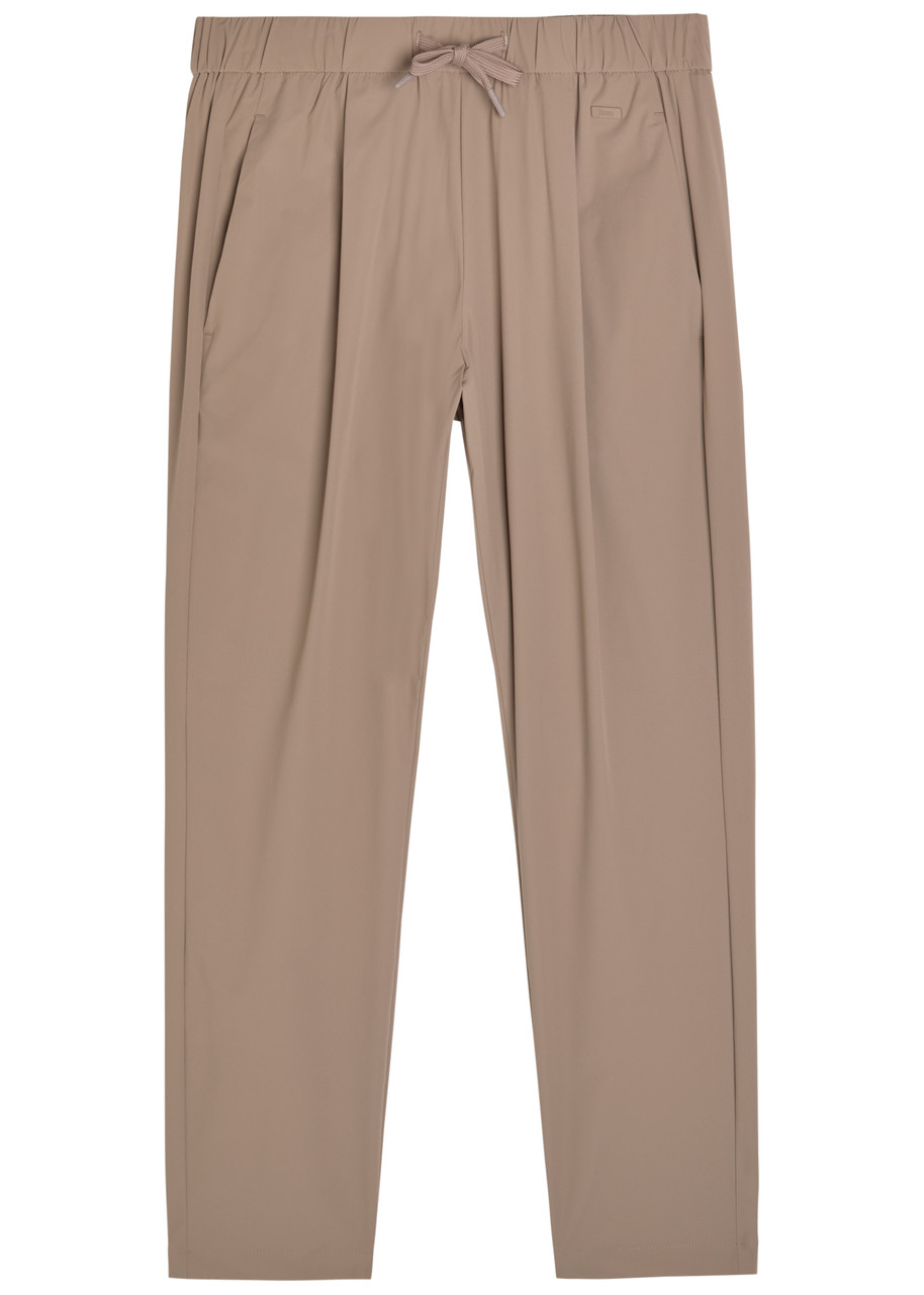 Herno Tapered-leg Stretch-shell Trousers - Taupe - XS (UK6 / XS)