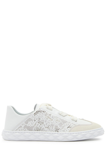 JIMMY CHOO Diamond Light Flex perforated leather sneakers | Harvey