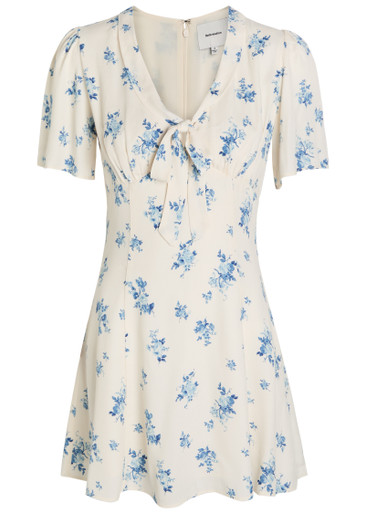 REFORMATION Tyra floral-print crepe mini dress | Harvey Nichols