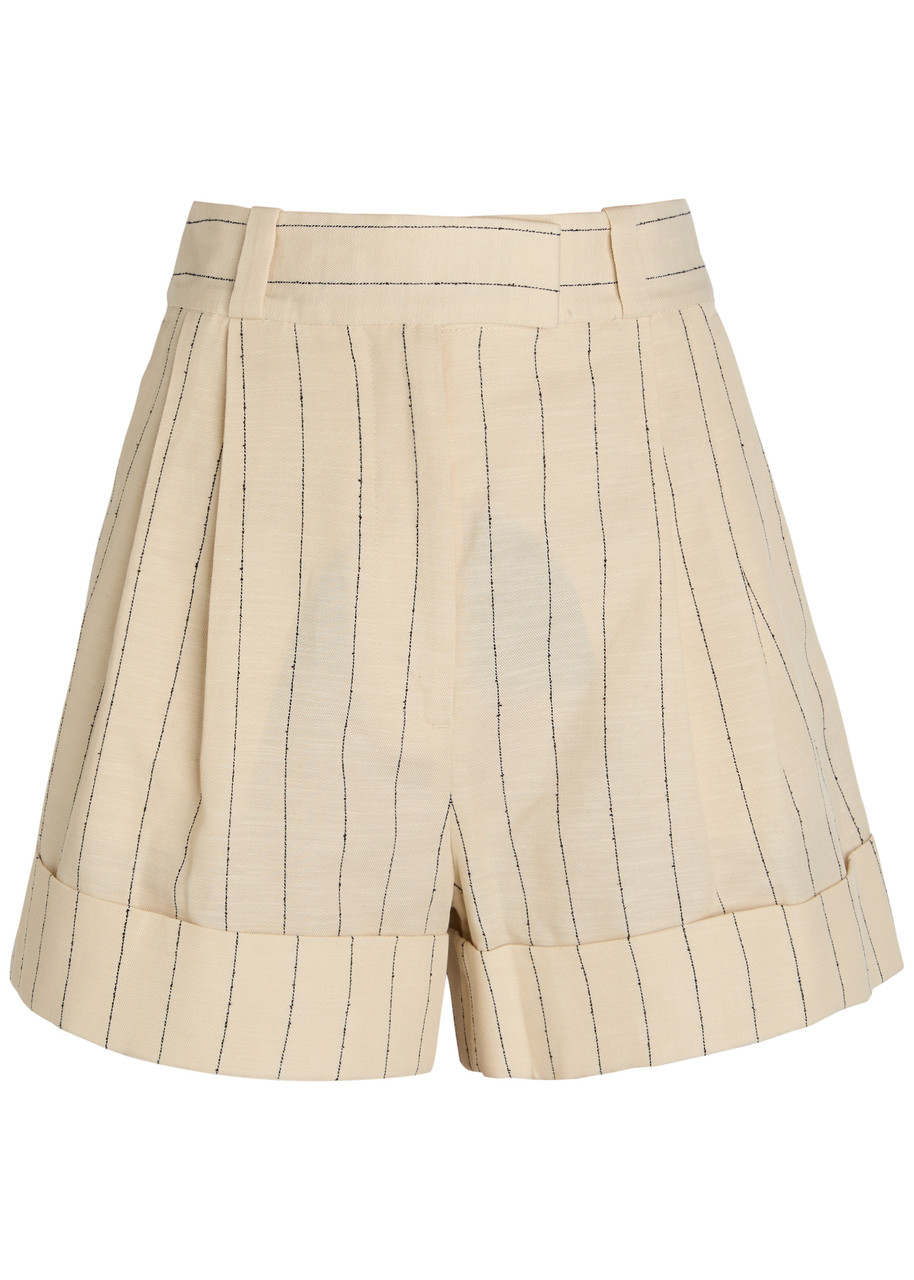 Rag & Bone Neila Pinstriped Woven Shorts - White - 2 (UK4 / Xxs)