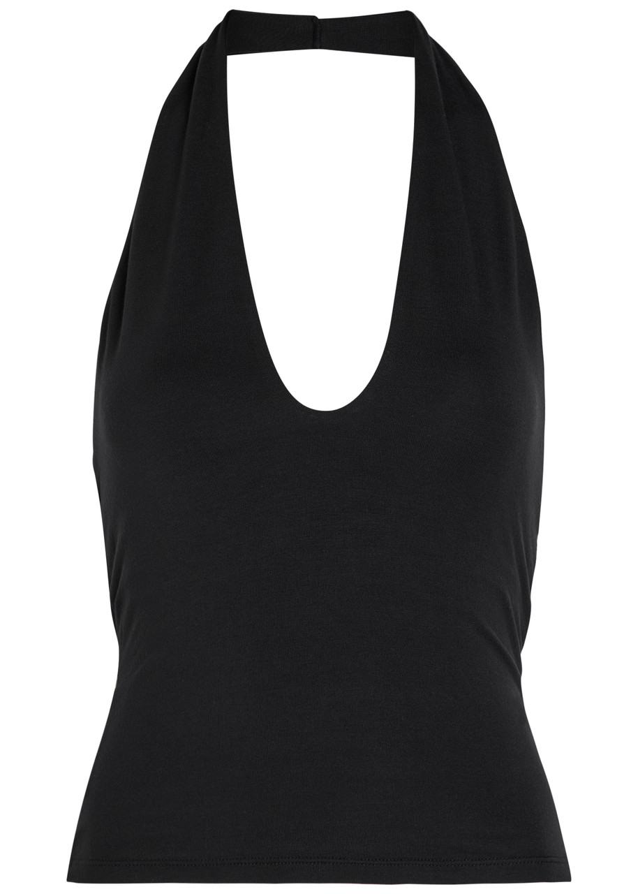 Skims Halterneck Stretch-modal top - Black - XS (UK4-6)
