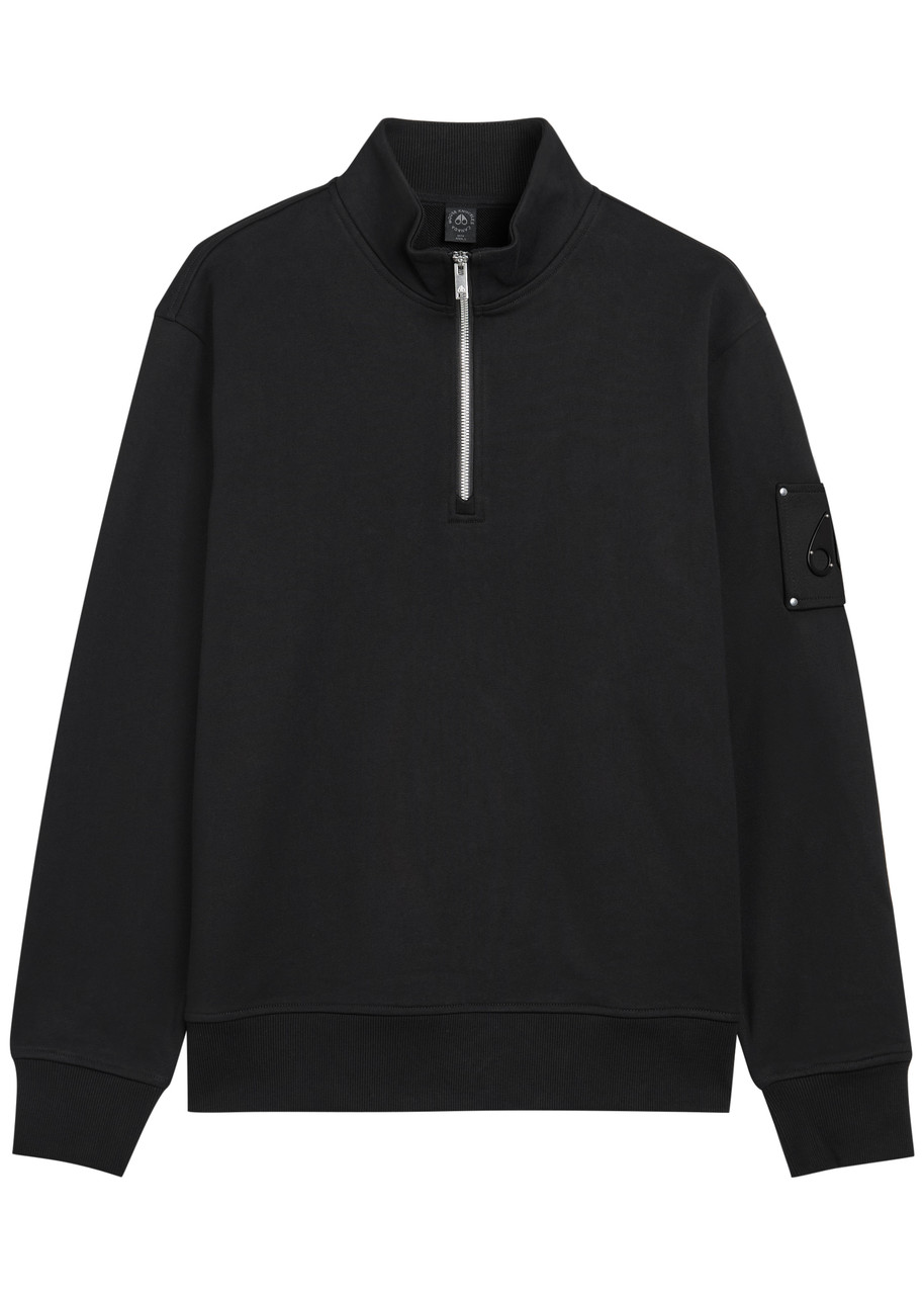 Moose Knuckles Hartsfield Half-zip Cotton Sweatshirt - Black - M