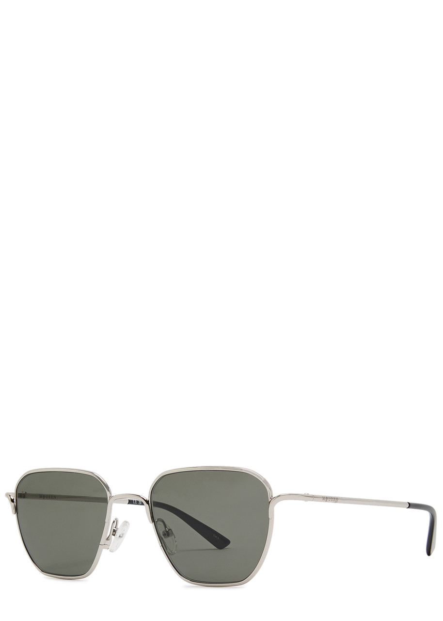Alexander Mcqueen D-frame Sunglasses - Silver - One Size