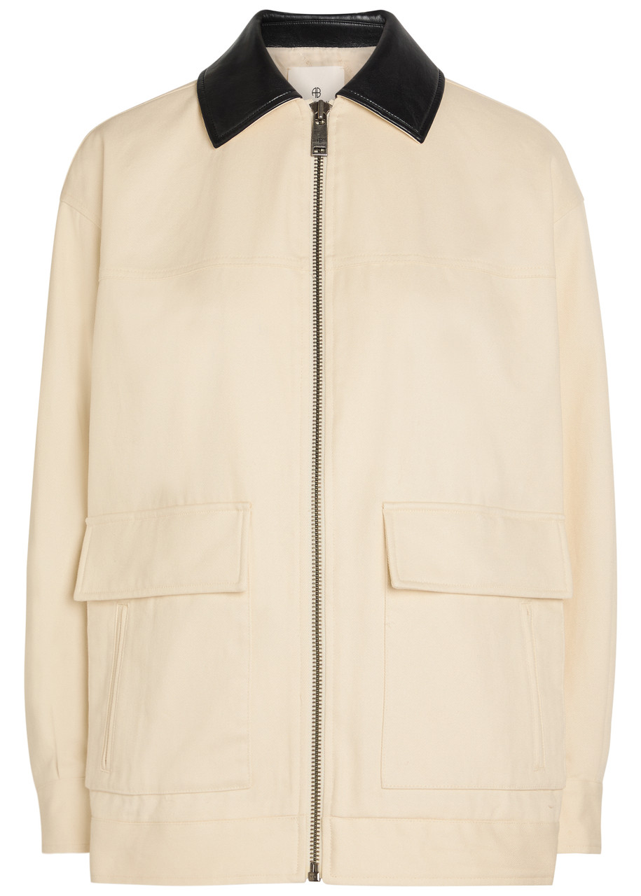 Anine Bing Holden Twill Jacket - Cream - S (UK8-10 / S)