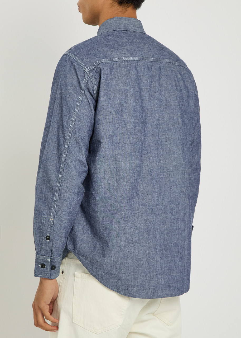  Blue Blue Denim Work Shirt - Dark Blue - S 