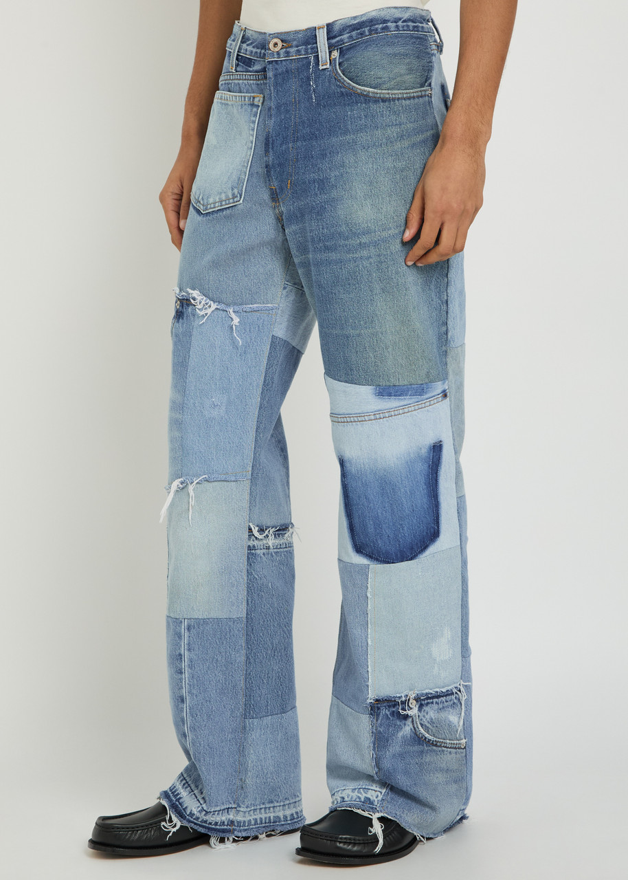  Gallery Dept. Mixed-denim Straight-leg Jeans - 34 (w34 / L) 