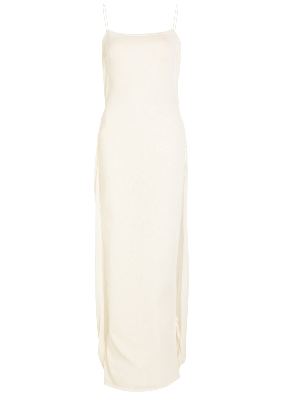 Jacquemus La Robe Maille Plumetis Mesh Maxi Dress - Off White - 34 (UK6 / XS)