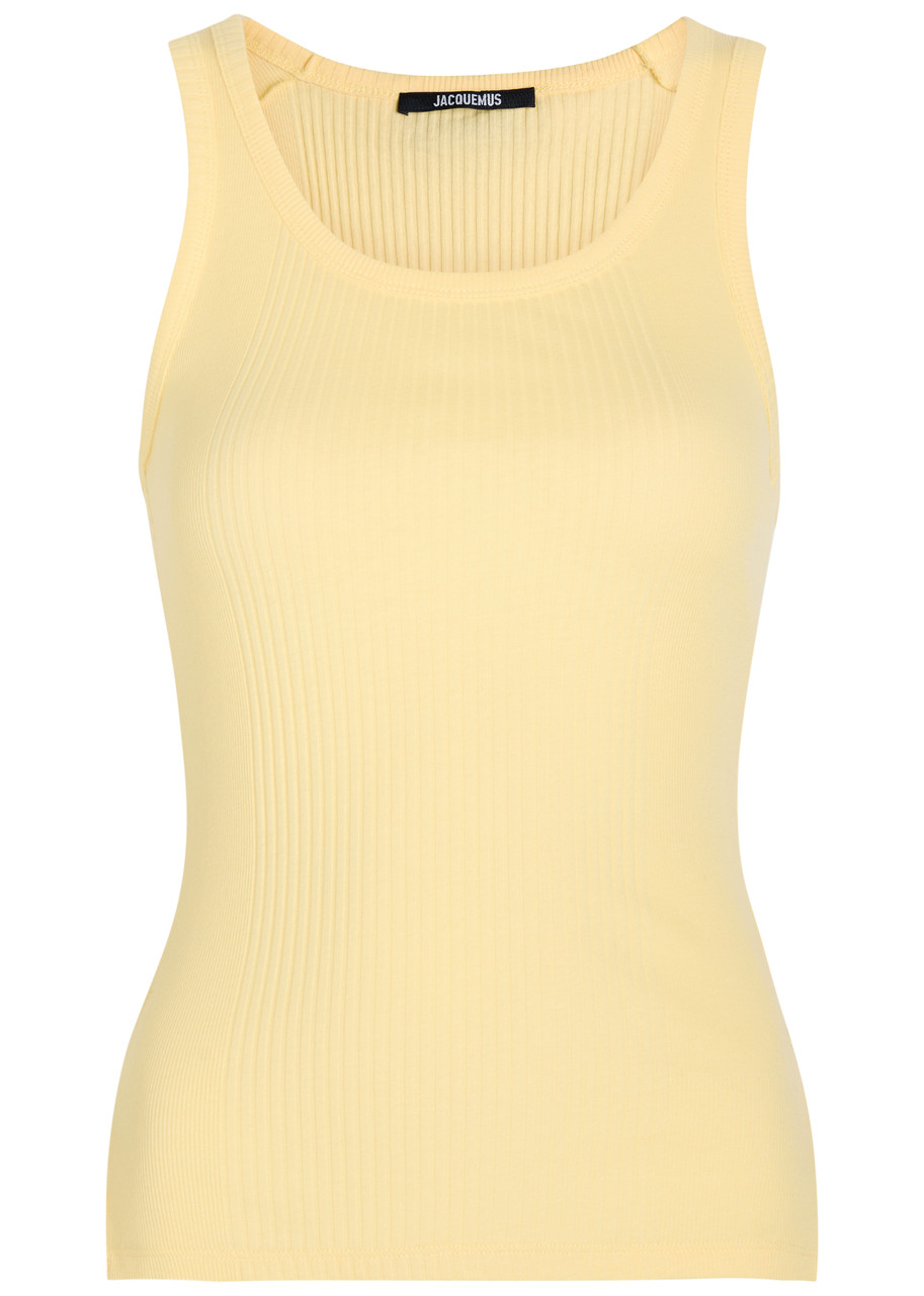 Jacquemus Le Marcel Rone Carre Cotton Tank top - Yellow