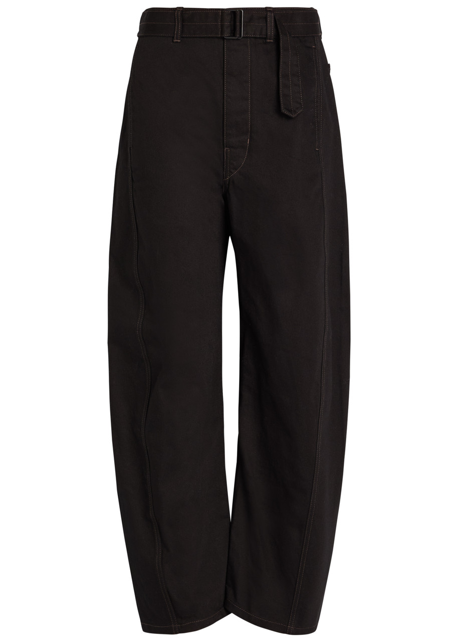 Lemaire Belted Barrel-leg Jeans - Black - XS (UK6 / XS)