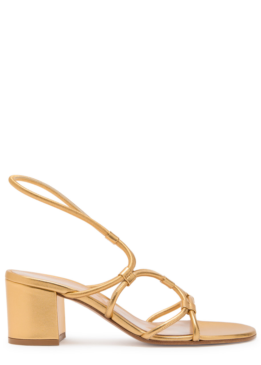 Gianvito Rossi 65 Metallic Nappa Leather Sandals - Gold - 41 (IT41 / UK8)