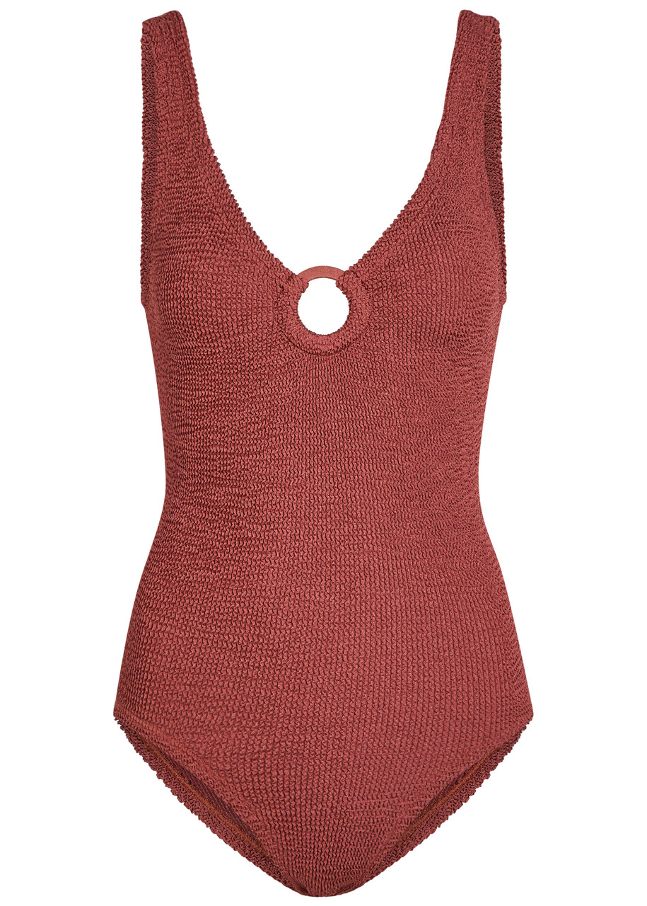 Hunza G Celine Crinkle Swimsuit - Pink - One Size