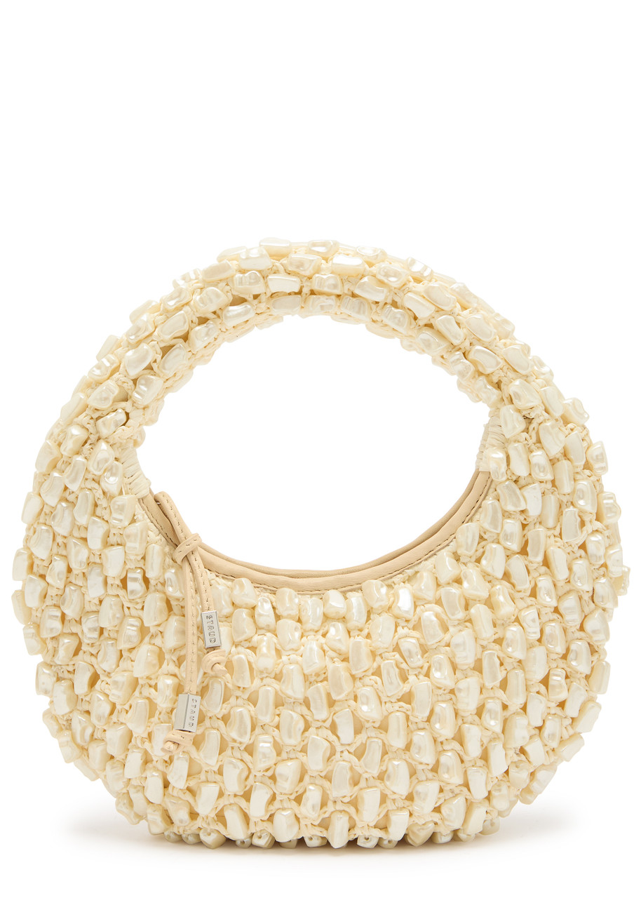 Staud Reef Bead-embellished Crochet top Handle bag - Cream - One Size