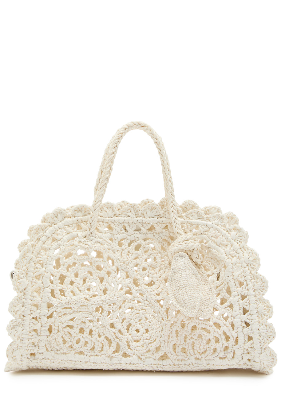 Jacquemus Le Petite Turismo Raffia top Handle bag - White - One Size