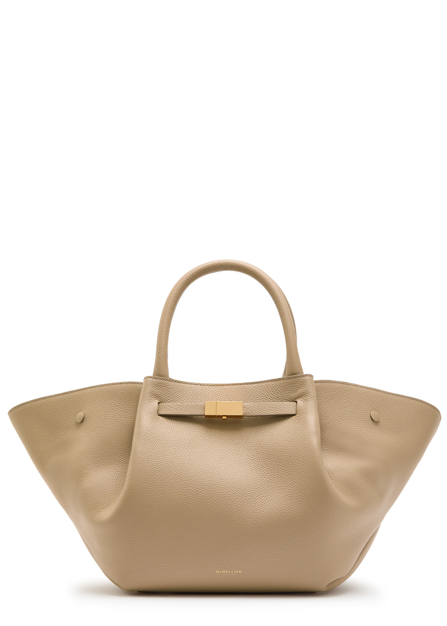 Demellier The Midi New York Grained Leather Tote bag - Taupe - One Size