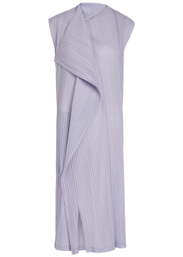 PLEATS PLEASE ISSEY MIYAKE Pleated draped woven midi dress
