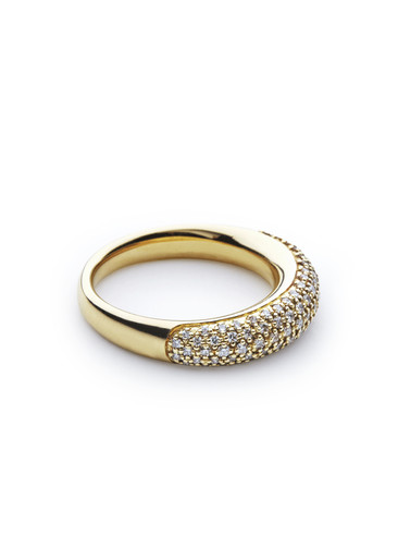 Luminous 27 Bonche Pavé Grande 18k Gold Ring