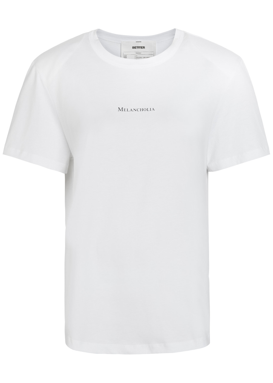 Bettter Melancholia Printed Cotton T-shirt - White - M (UK12 / M)