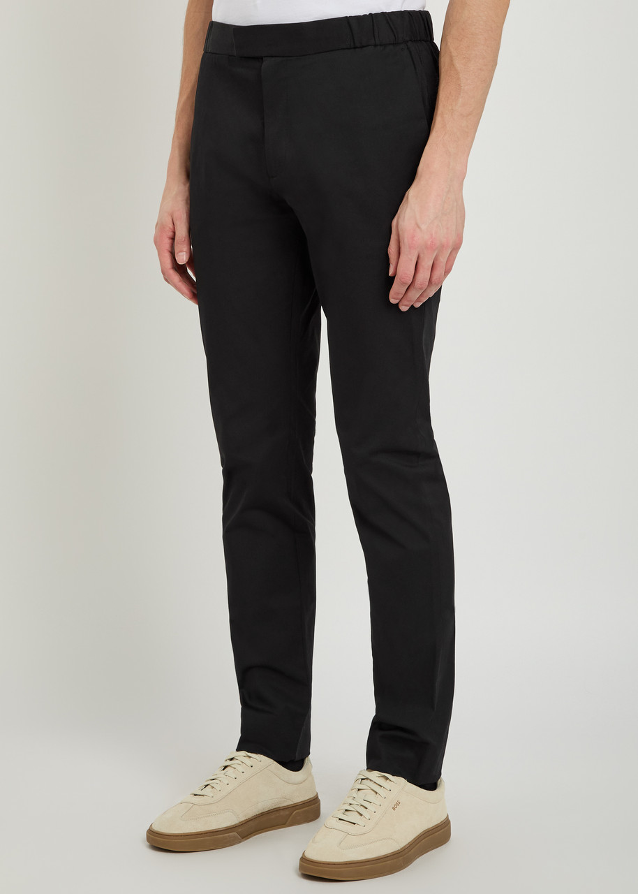  Lestrange 24 Hour Slim-leg Cotton-blend Trousers - Black - M 