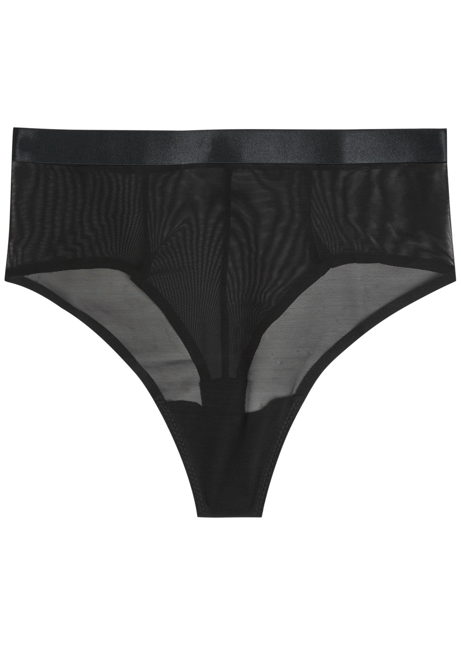 Spanx Sheersense Sculpting Mesh Thong - Black - L (UK14 / L)