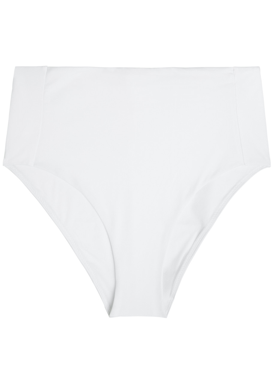 Max Mara High-waisted Stretch-polyamide Bikini Briefs - White - Iiib (UK12 / M)