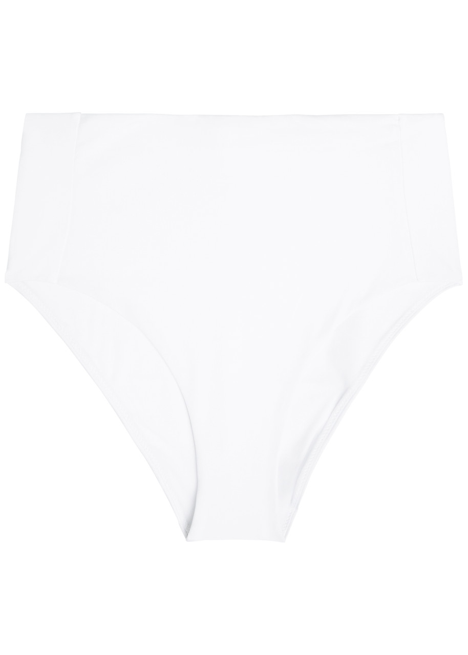 Max Mara High-waisted Stretch-polyamide Bikini Briefs - White - Iiib (UK12 / M)