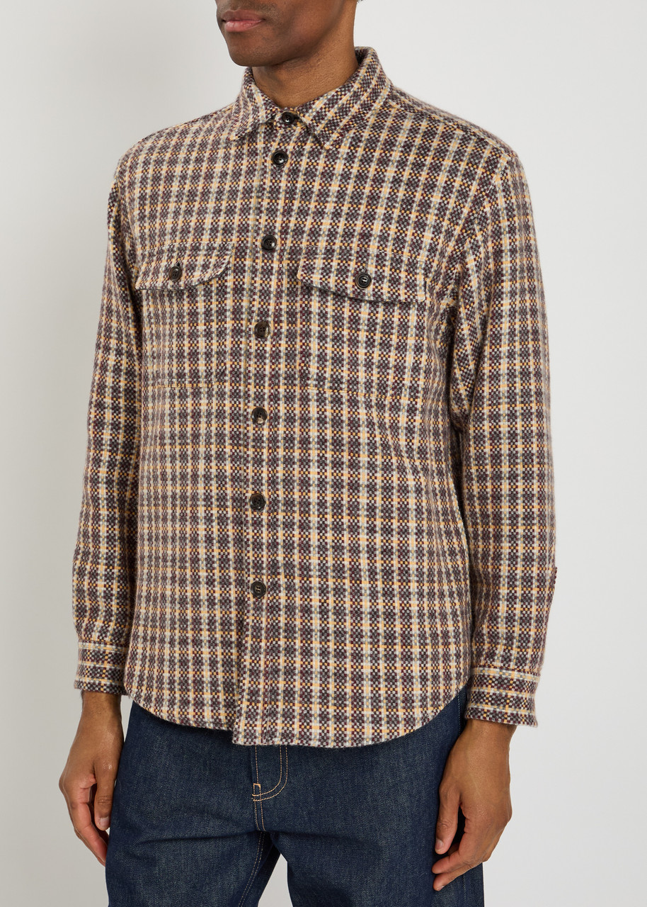 Vowels Checked Wool And Mohair-blend Overshirt - Multicoloured - 4 (xl) 
