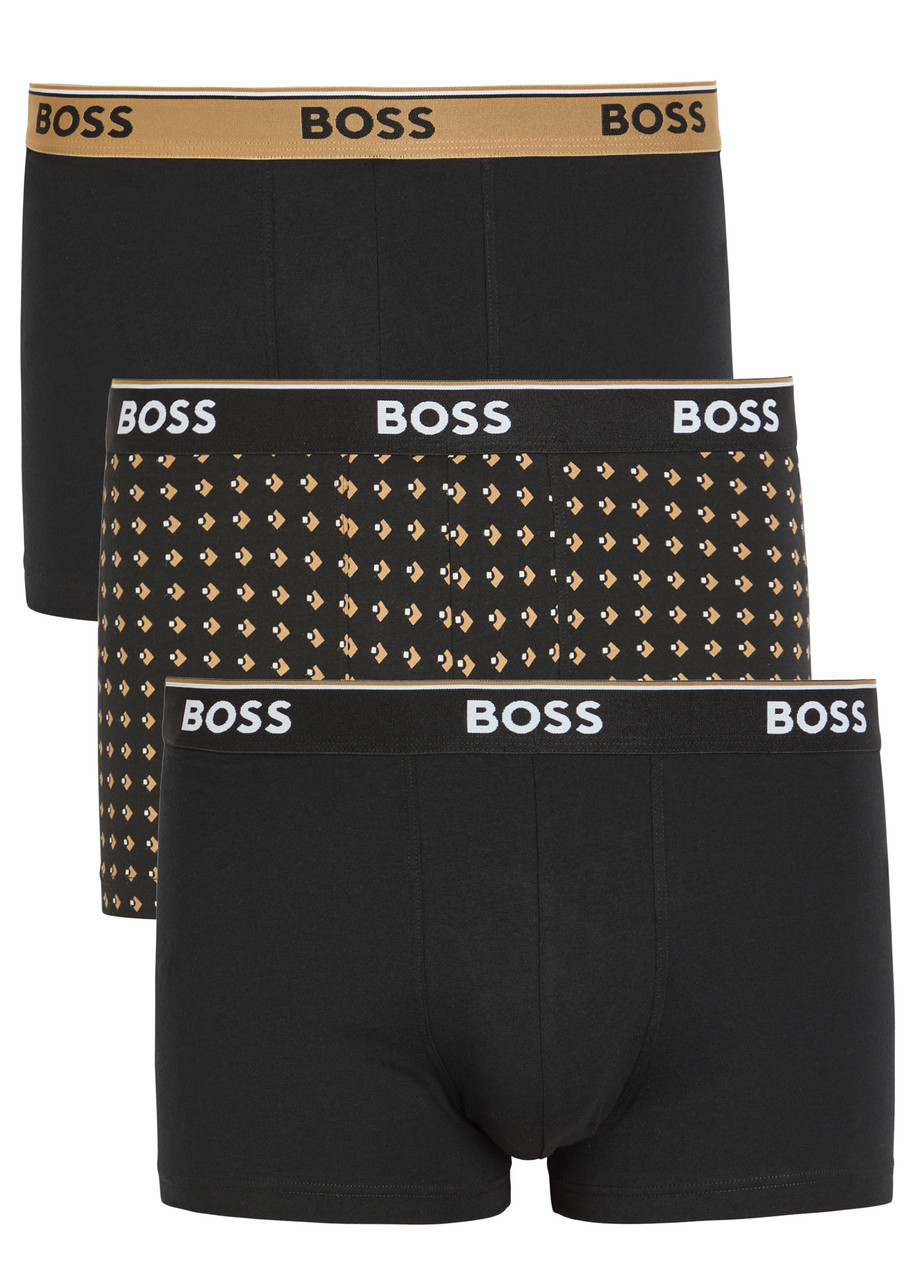 Boss Stretch-cotton Boxer Briefs - set of Three - Beige - M